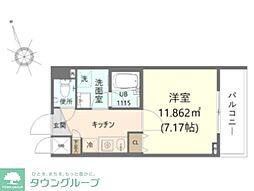 Daiwa　Terrace　府中 3階1Kの間取り