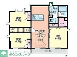 ハウスペンギン 2階3LDKの間取り