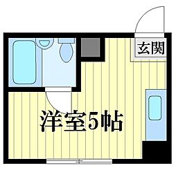 栄ビル 3階ワンルームの間取り
