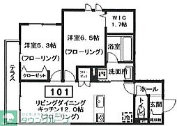 仮)へーベルメゾン宮前2丁目 2LDKの間取図画像