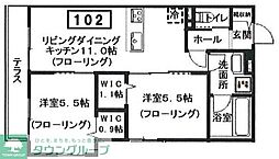 仮)へーベルメゾン宮前2丁目 2LDKの間取図画像