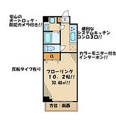 クラスター1 1Kの間取図画像
