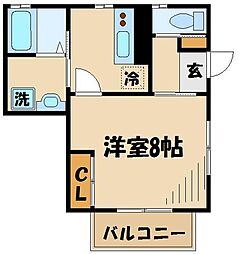 コート大町 1Kの間取図画像