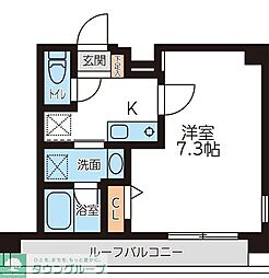 ミュプレ吉祥寺 1Kの間取図画像