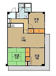 ルネ武蔵境 3LDKの間取図画像
