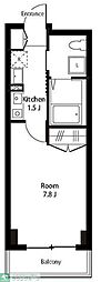 アンビックスつつじヶ丘A棟 1Kの間取図画像