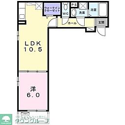 フォンテヌーボ 1LDKの間取図画像