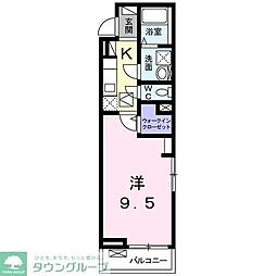 ライラック 1Kの間取図画像