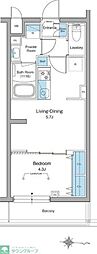 ルフォンリヴェント杉並永福 1LDKの間取図画像