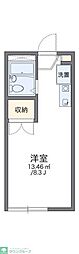 レオパレスウィステリアC 1Kの間取図画像