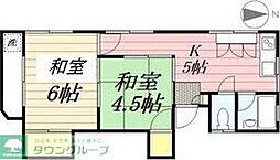 フレンドリープラザ2 2Kの間取図画像