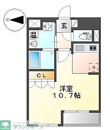 シルバストン ワンルームの間取図画像