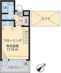 アティクス吉祥寺 ワンルームの間取図画像