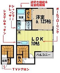 エスペランサ武蔵野 1LDKの間取図画像