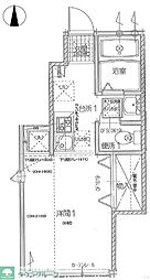クレールメゾン 1Kの間取図画像