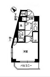 トーシンフェニックス荻窪 1Kの間取図画像