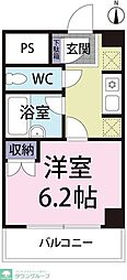 ハムステッド 1Kの間取図画像