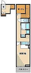 AmourYutaka 1Kの間取図画像