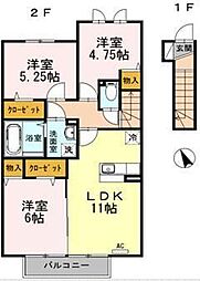 パークアベニュー2 3LDKの間取図画像