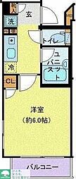 京急本線 泉岳寺駅 徒歩2分の賃貸マンション 4階1Kの間取り