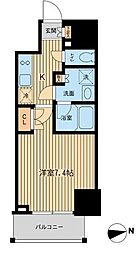 JR山手線 田町駅 徒歩9分の賃貸マンション 8階1Kの間取り