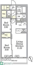 都営三田線 春日駅 徒歩7分の賃貸マンション 1階2LDKの間取り