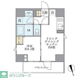 東京メトロ丸ノ内線 四谷三丁目駅 徒歩7分の賃貸マンション 11階1LDKの間取り