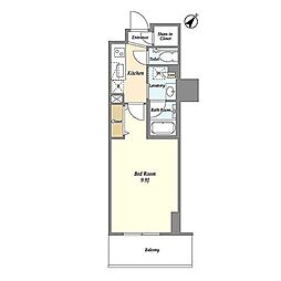 京王線 初台駅 徒歩5分の賃貸マンション 5階1Kの間取り
