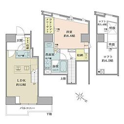 ザ・パークハビオ目黒フォート 5階1LDKの間取り