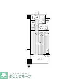 小田急小田原線 参宮橋駅 徒歩5分の賃貸マンション 11階1Kの間取り