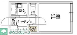 東急東横線 祐天寺駅 徒歩17分の賃貸アパート 1階1Kの間取り