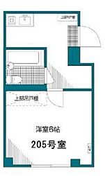 小田急小田原線 下北沢駅 徒歩5分の賃貸マンション 2階1Kの間取り