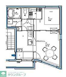 東京メトロ千代田線 代々木上原駅 徒歩2分の賃貸マンション 3階1LDKの間取り