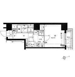 東京メトロ副都心線 東新宿駅 徒歩4分の賃貸マンション 9階1Kの間取り