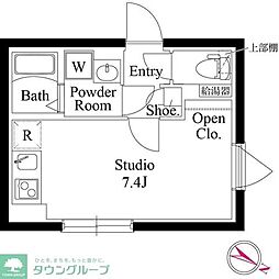東京メトロ丸ノ内線 西新宿駅 徒歩9分の賃貸マンション 3階ワンルームの間取り