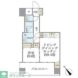 西武池袋線 東長崎駅 徒歩1分の賃貸マンション 4階1LDKの間取り