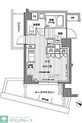 東京メトロ丸ノ内線 茗荷谷駅 徒歩7分の賃貸マンション 4階ワンルームの間取り