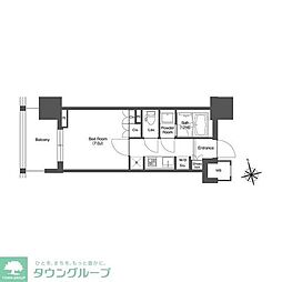東京メトロ丸ノ内線 西新宿駅 徒歩5分の賃貸マンション 6階1Kの間取り