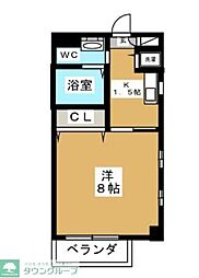 東京メトロ南北線 麻布十番駅 徒歩3分の賃貸マンション 5階1Kの間取り
