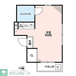 メゾンパルク ワンルームの間取図画像