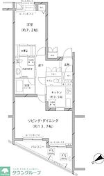 MFPRコート代官山 1LDKの間取図画像