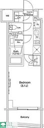 ザ・パークハビオ渋谷クロス 1Kの間取図画像