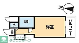 トップ恵比寿 ワンルームの間取図画像