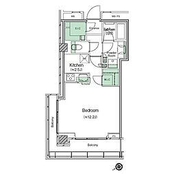 渋谷キャスト ワンルームの間取図画像