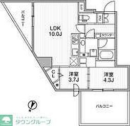 GranDuo下北沢12 2LDKの間取図画像