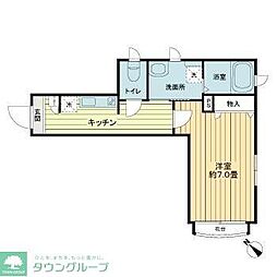 イデア南青山 1Kの間取図画像