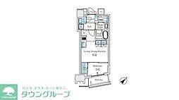 パークホームズ西小山 1LDKの間取図画像