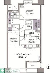 アビティ目黒 2LDKの間取図画像