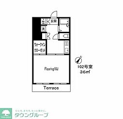 Nメゾン学芸大 1Kの間取図画像