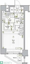 PREMIUMCUBEG駒沢大学 1Kの間取図画像
